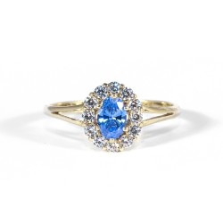 Prsten s modrým kamenem 00567