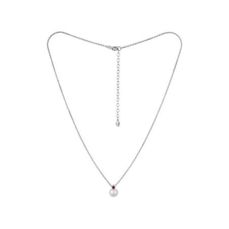 Náhrdelník s granátem a perlou 170996